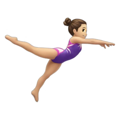 Gymnast on beam sticker