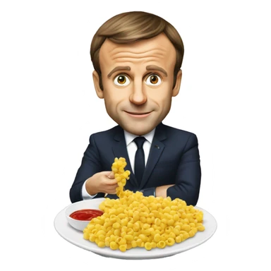 emmanuel macron qui mange des nems sticker