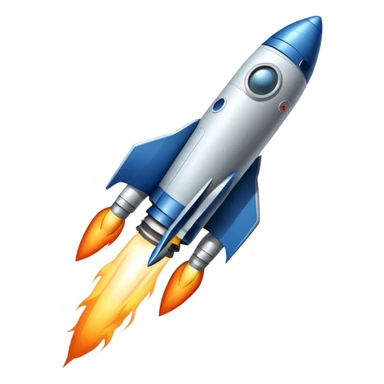 space rocket in orbit sticker