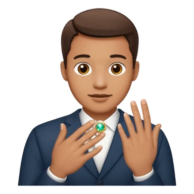 Man emoji with engagement ring  sticker
