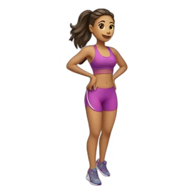 Girl fitness sticker