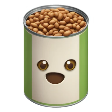 can with beans sticker