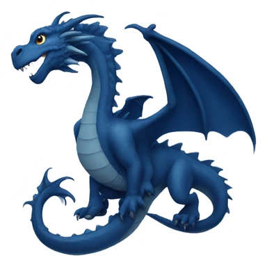 Navy blue dragon sticker