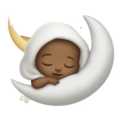 Baby sleeping on the moon sticker