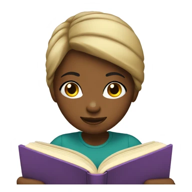 girl reading book  sticker