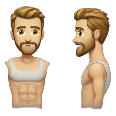 skinny, pumped up, handsome, best husband with a beard sticker