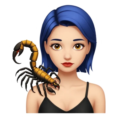 Girl with tattoo, Scorpion. sticker