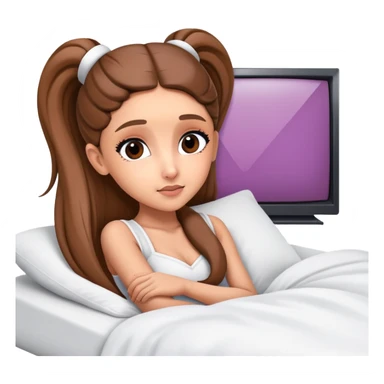 Ariana grande goes to bed and watches modern television  sticker