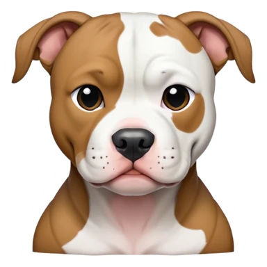 White and black pit bull  sticker