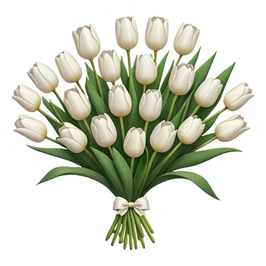 white tulip bouquet  sticker