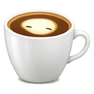 Flat white coffee sticker