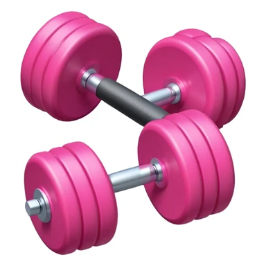 pink dumbbell, single fitness weight sticker