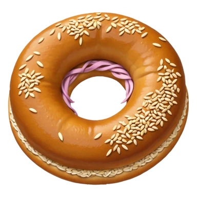 Susamlı simit sticker