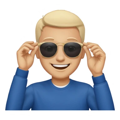 Taking off sunglasses after seeing a beautiful girl in awe sticker