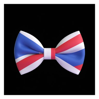 3D bow tie with a stylized Thailand flag design, modern and smooth sticker