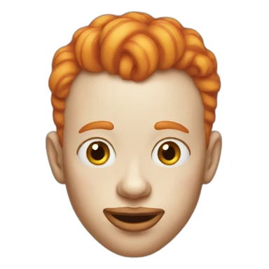 ginger clown shaved sticker