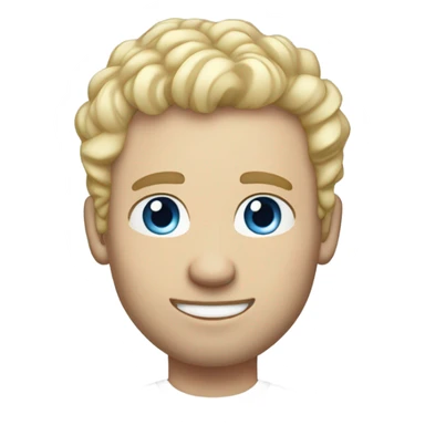 full body standing light curl blonde 30yo man blue eyed pale skin sticker