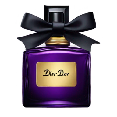 Dark Purple dior perfume with black bow sticker