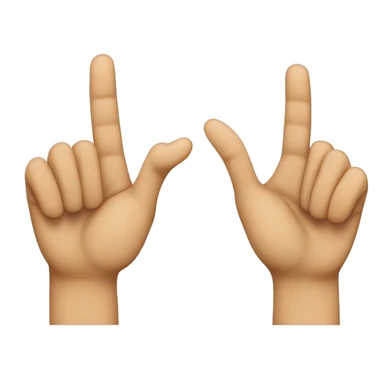 Create an emoji that shows a hand making the gesture of the letter "L" with the fingers, where the thumb and index finger form the "L" shape, while the other fingers are folded into the palm sticker