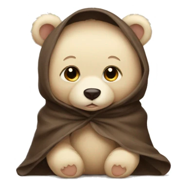 Baby bear wearing a sharf  sticker