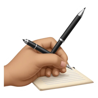 hand with write on the paper sticker