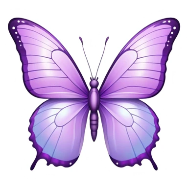 Pastel lilac iridescent butterfly sticker