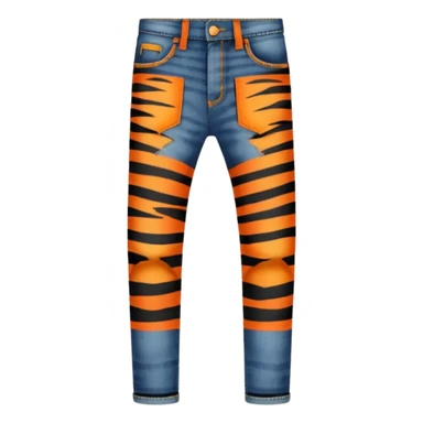 Tiger print jeans sticker
