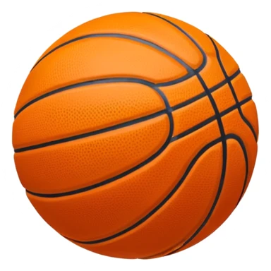 Un emoji de un balón de básquet transparente  sticker