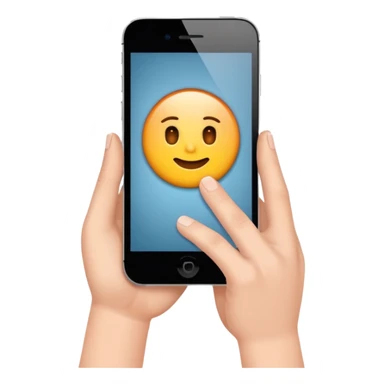 two hand holding phone sticker