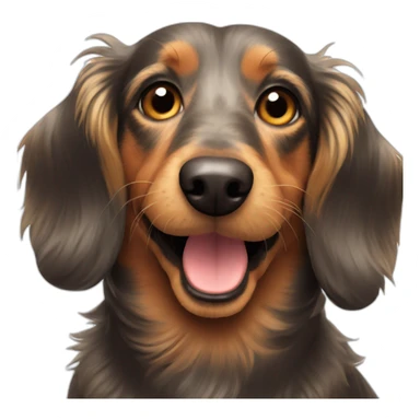happy rough haired dachshund sticker