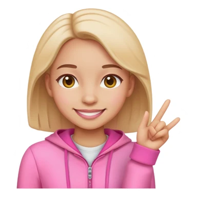 A pinky clean girl emoji sticker