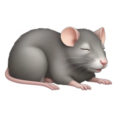Sleeping rat sticker