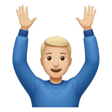 person raising both arms like at church sticker
