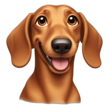 Happy daschund sticker