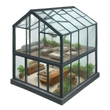 glass house small sticker
