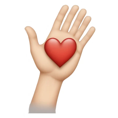 heart white skin tone hand and white hand sticker