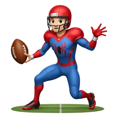 Spiderman playing football sticker
