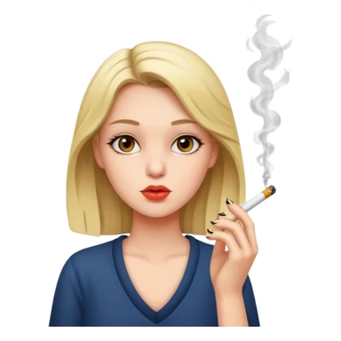 A girl smoking  sticker