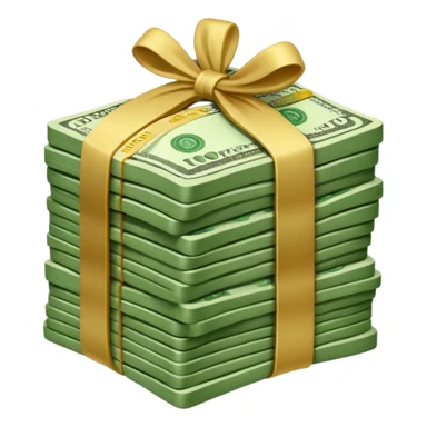 a wad of money without a bow sticker