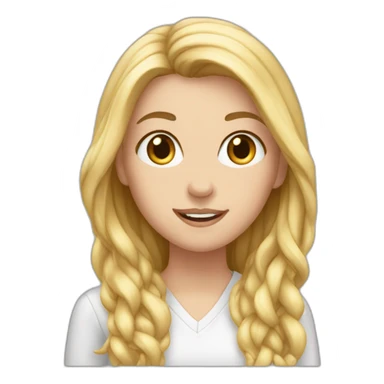 The white girl comes out the door. sticker