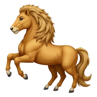 Create horse with head of the lion sticker