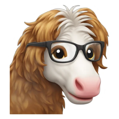 Middelvinger met bril sticker