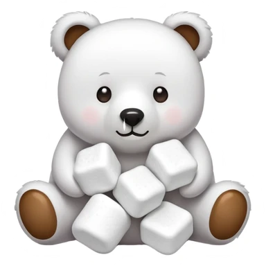 Bear-shaped marshmallows sticker