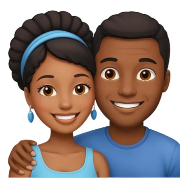 romantic black couple sticker