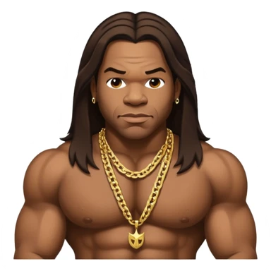 Busta Rhymes with dark brown long hair  sticker