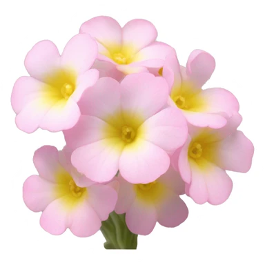 Primrose "A cluster of pastel pink primroses with glowing edges, tiny glittering highlights, and a subtle, soft aura of light." sticker