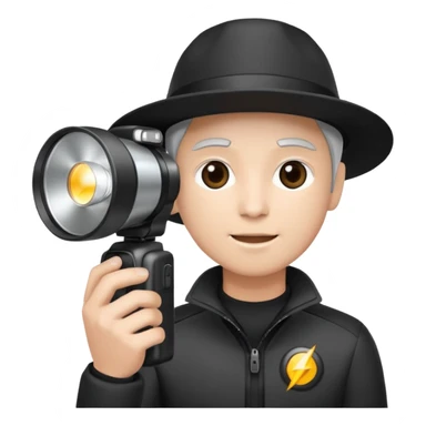 Photographer with flash speedlight sticker