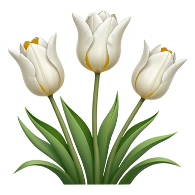 White tulips sticker
