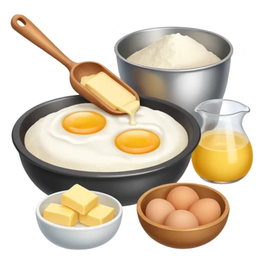 baking ingredients before preparation sticker