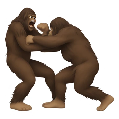 Sasquatch wrestling sticker
